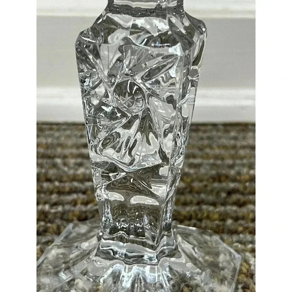 GORGEOUS Vintage Leaded Crystal Candlesticks 6" x 2.75" EXCELLENT CONDITION - Picture 8 of 12